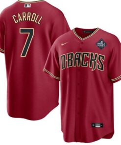 Corbin Carroll 7 Arizona Diamondbacks 2023 World Series Men Jersey - Red