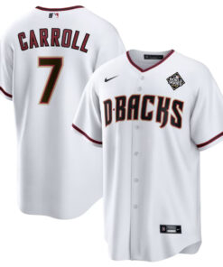 Corbin Carroll 7 Arizona Diamondbacks 2023 World Series Men Jersey - White