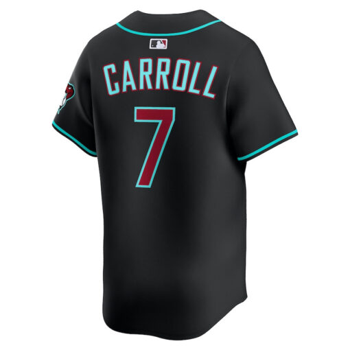Corbin Carroll 7 Arizona Diamondbacks Alternate Limited Player Men Jersey - Black - Image 3