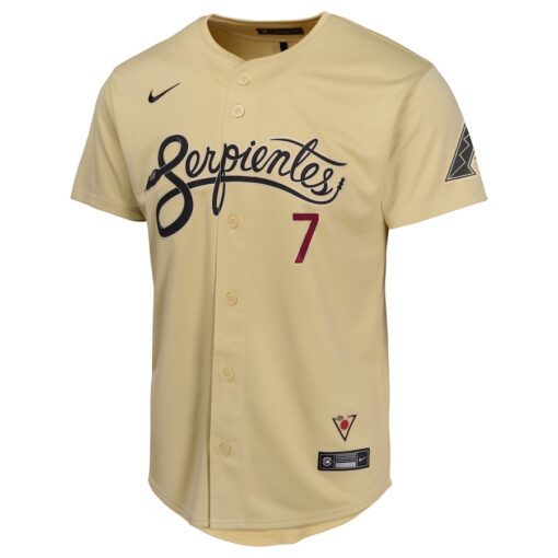 Corbin Carroll 7 Arizona Diamondbacks City Connect Limited YOUTH Jersey - Sand - Image 2