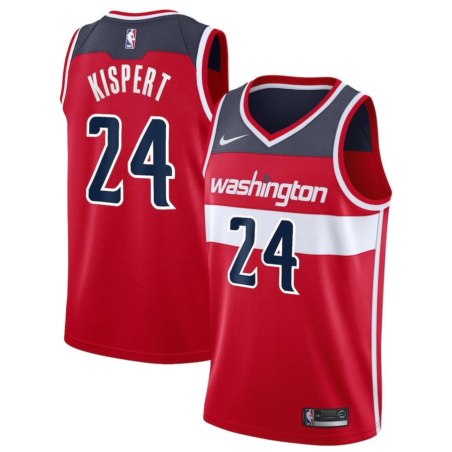 Corey Kispert 24 Washington Wizards Unisex Swingman Jersey - Icon Edition - Red - JS996