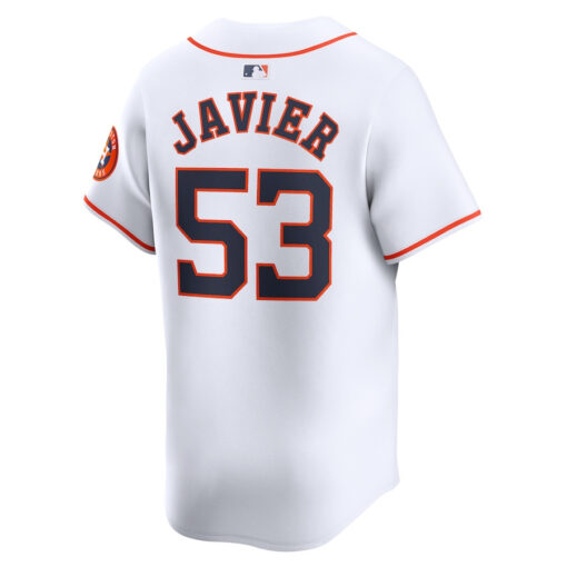 Cristian Javier 53 Houston Astros Home Limited Player Men Jersey - White - Image 3
