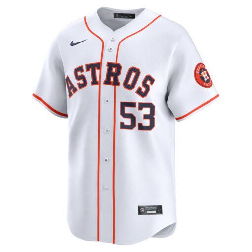 Cristian Javier 53 Houston Astros Home Limited Player Men Jersey - White - Image 2