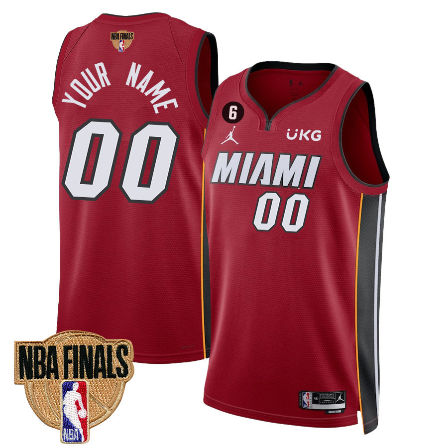 Custom 00 Miami Heat Final Champions 2023 Swingman Jersey - Red - JS788