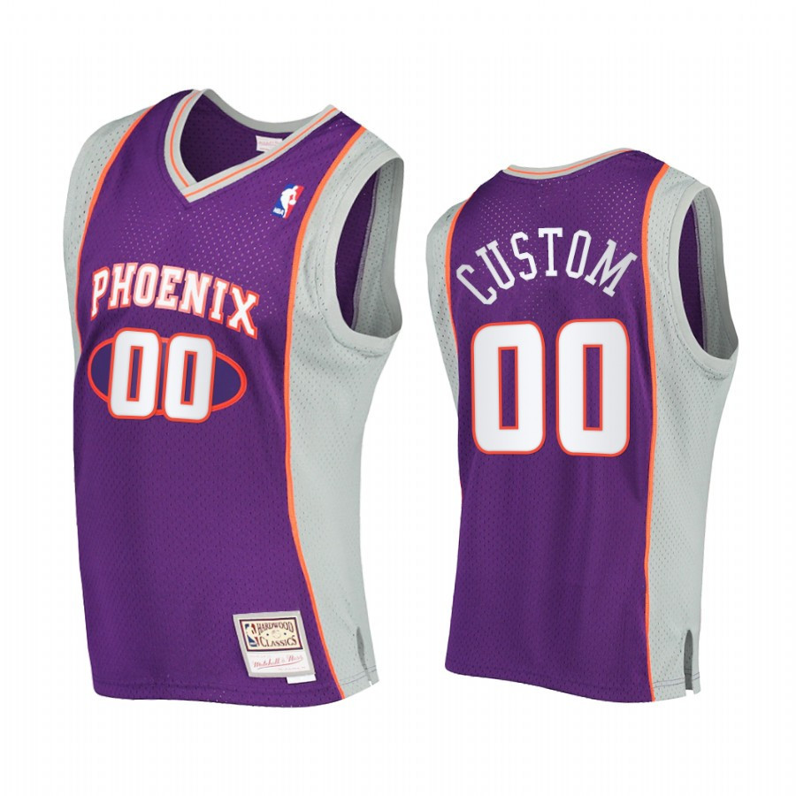 Custom 00 Phoenix Suns Hardwood Classics Jersey Purple - JS227