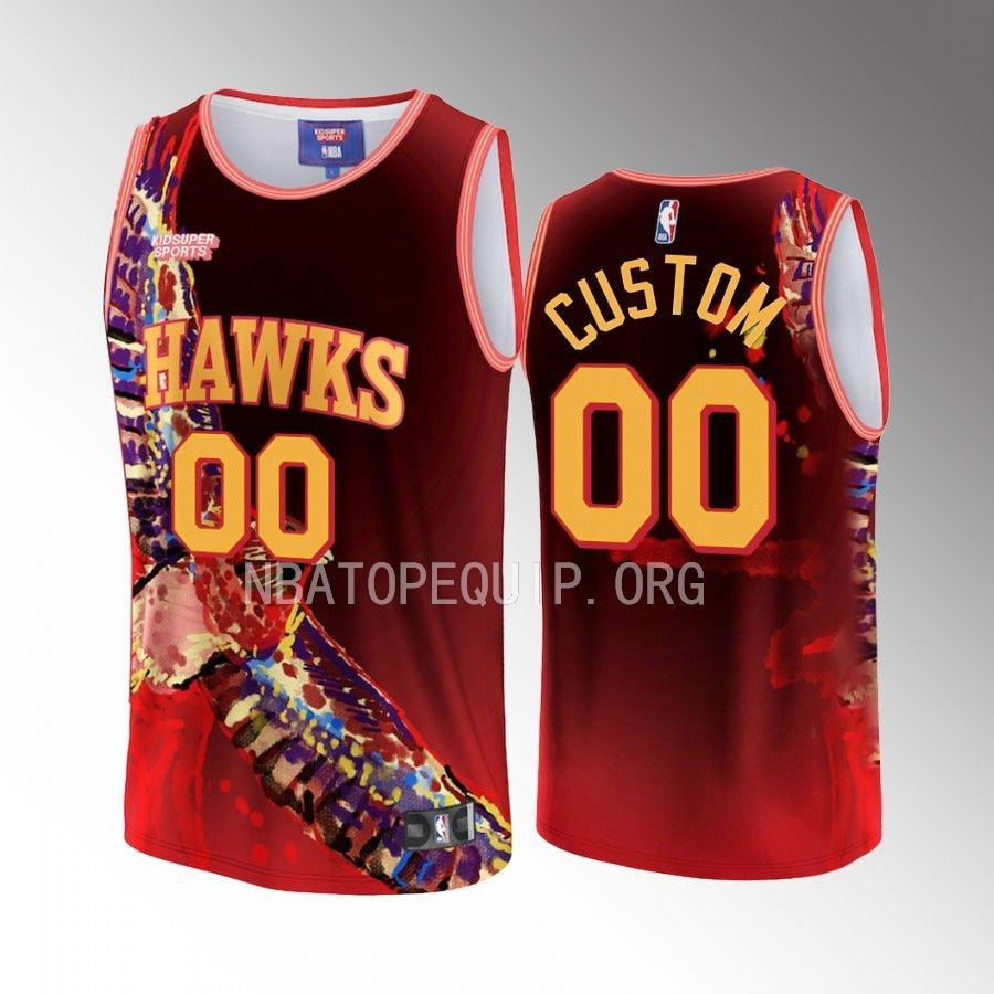 Custom Atlanta Hawks NBA & KidSuper Studios Unisex Hometown Jersey - JS252