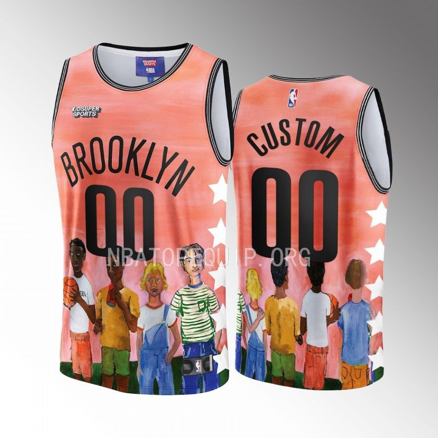 Custom Brooklyn Nets NBA & KidSuper Studios Unisex Hometown Jersey - JS238