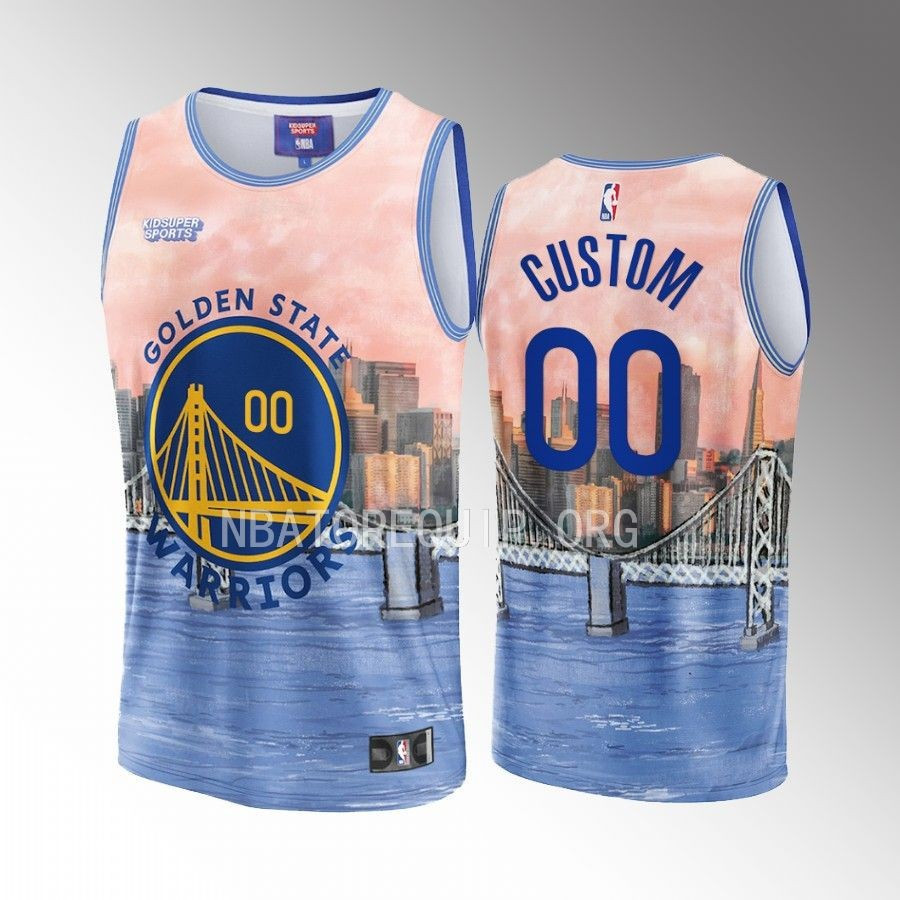 Custom Golden State Warriors NBA & KidSuper Studios Unisex Hometown Jersey - JS415