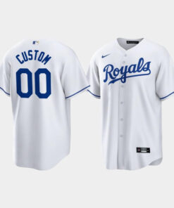 Custom Kansas City Royals White Home Player Jersey Jersey