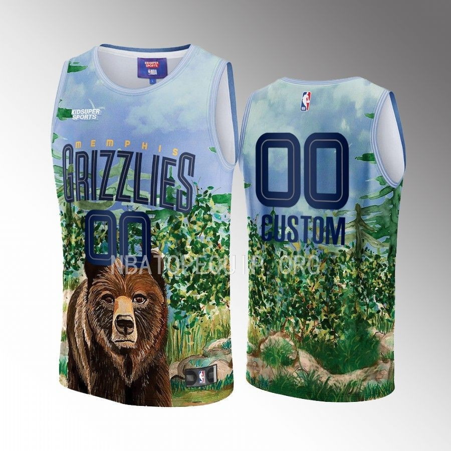 Custom Memphis Grizzlies NBA & KidSuper Studios Unisex Hometown Jersey - JS448