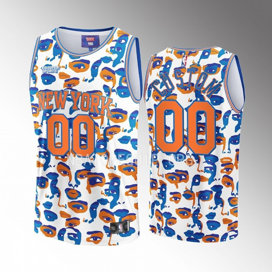 Custom New York Knicks NBA & KidSuper Studios Unisex Hometown Jersey - JS496