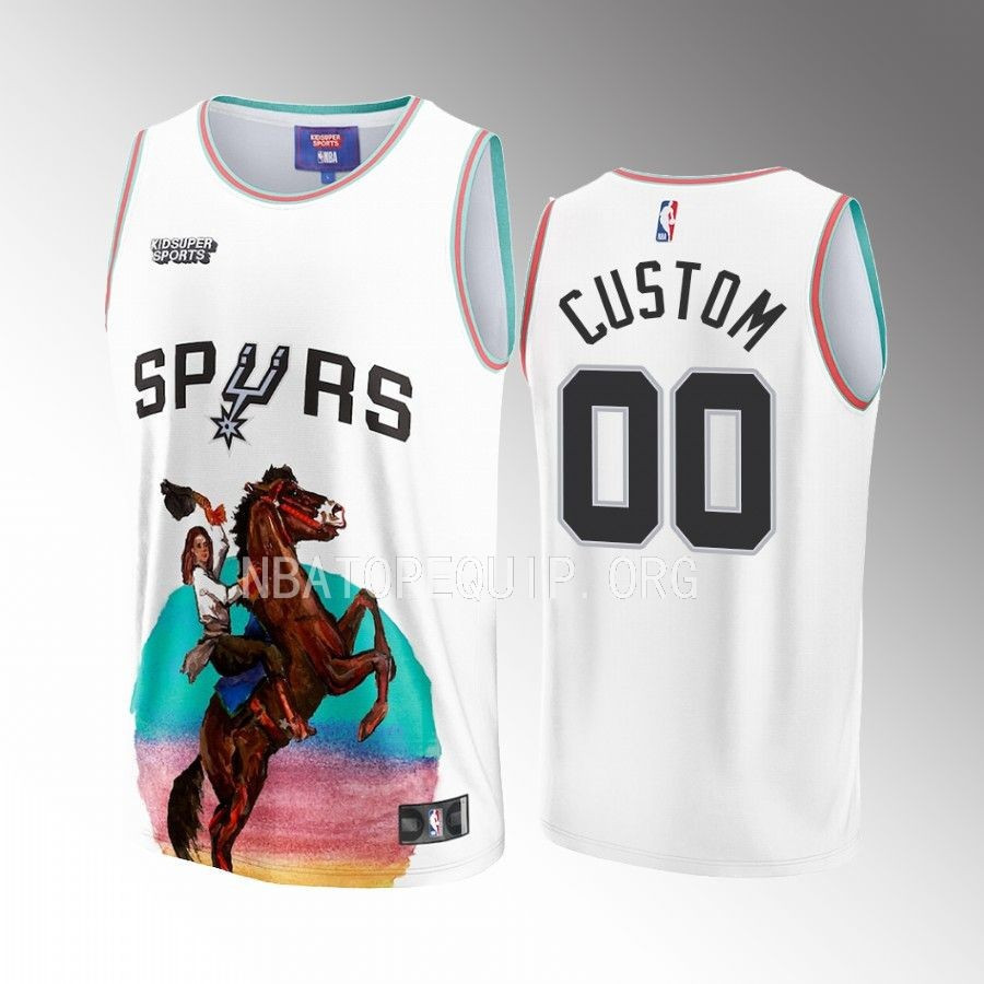 Custom San Antonio Spurs NBA & KidSuper Studios Unisex Hometown Jersey - JS399