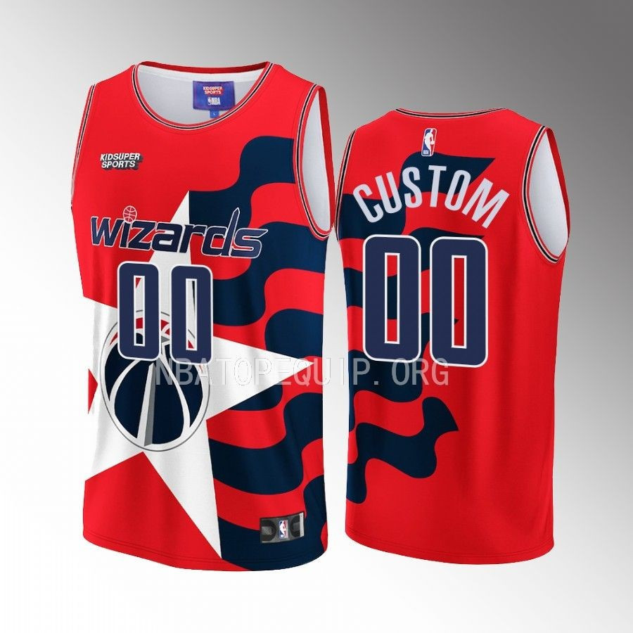 Custom Washington Wizards NBA & KidSuper Studios Unisex Hometown Jersey - JS354