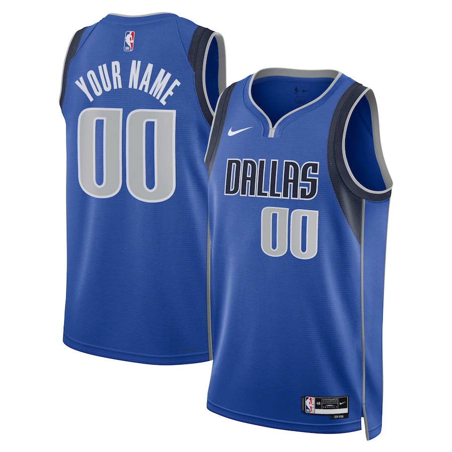 Dallas Mavericks 2023/24 Icon Swingman Custom Men Jersey - Blue - JS878