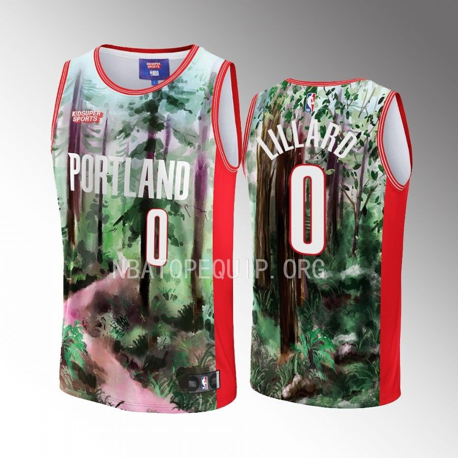 Damian Lillard Portland Trail Blazers NBA & KidSuper Studios Unisex Hometown Jersey - JS266