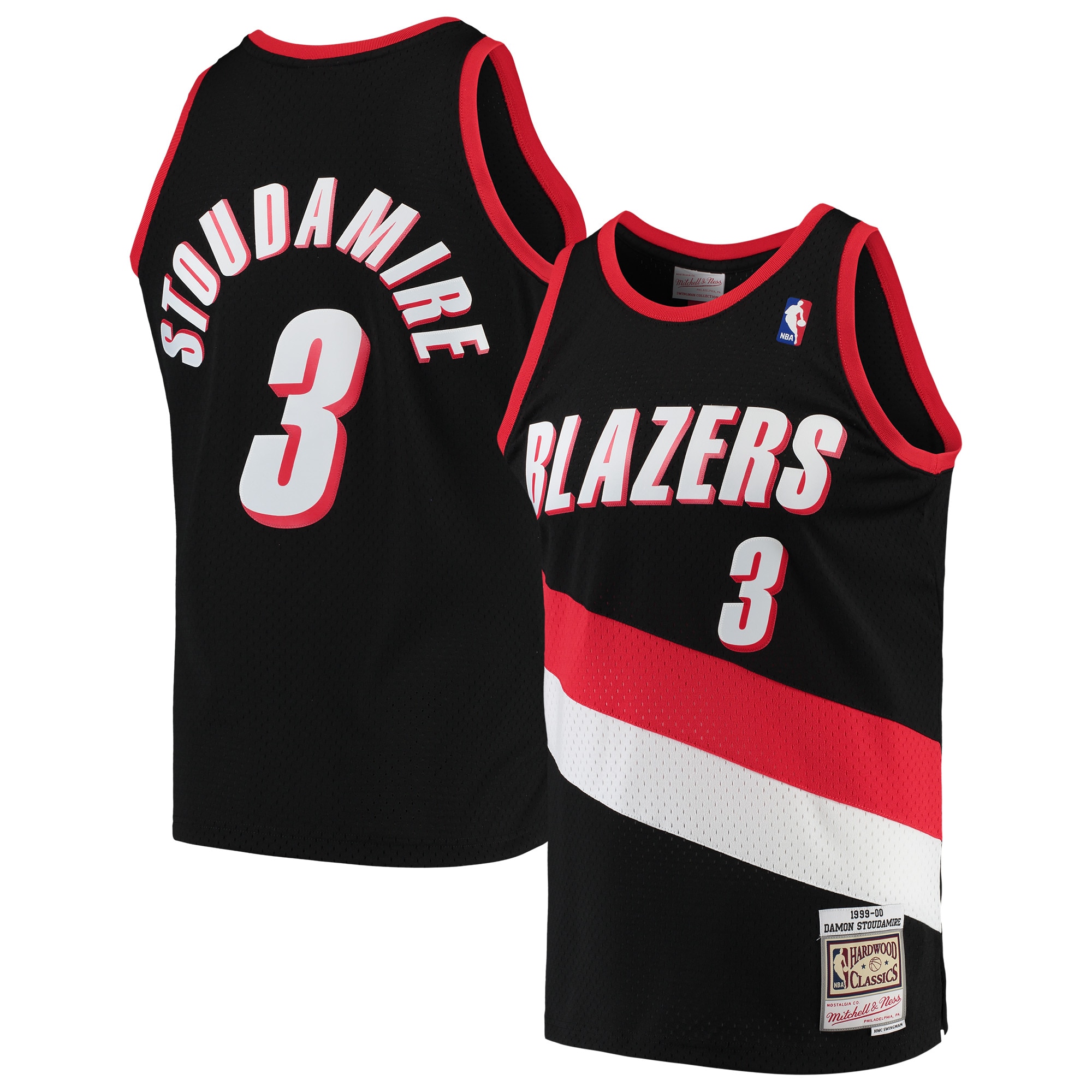 Damon Stoudamire Portland Trail Blazers Mitchell & Ness Hardwood Classics Swingman Jersey - Black - JS489