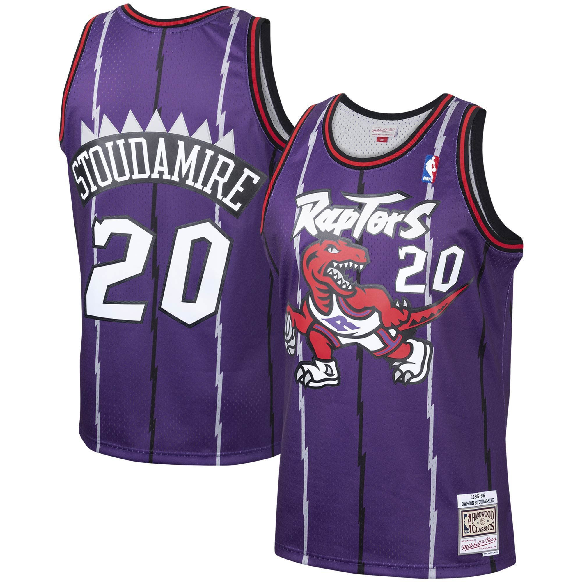 Damon Stoudamire Toronto Raptors Mitchell & Ness 1995-96 Hardwood Classics Swingman Player Jersey - Purple - JS333