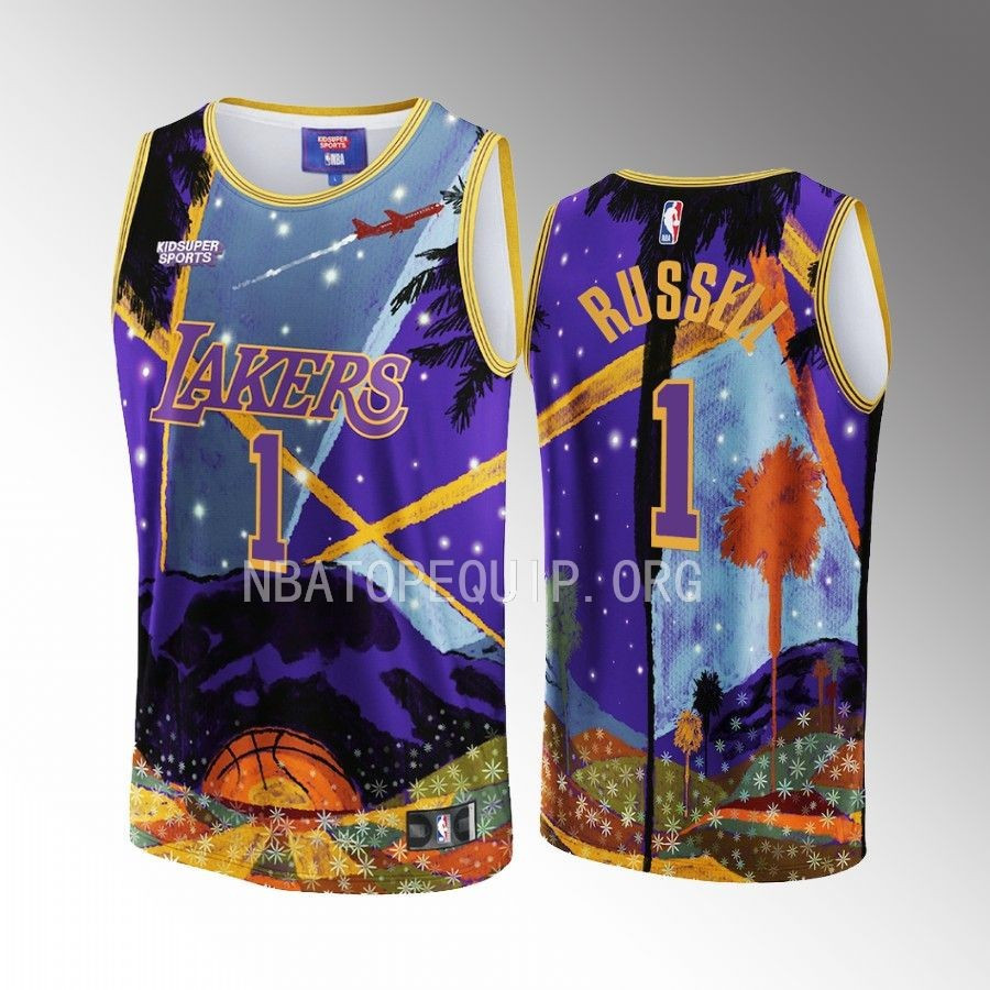 D'Angelo Russell 1 Los Angeles Lakers NBA & KidSuper Studios Unisex Hometown Jersey - JS957