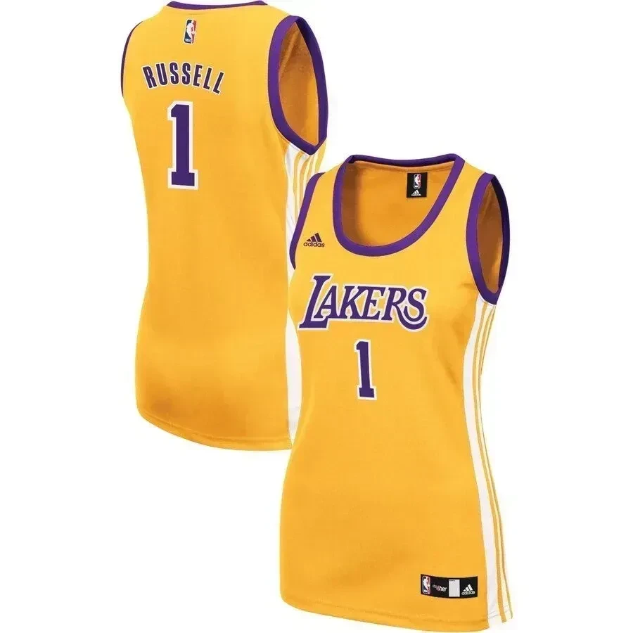 D'angelo Russell Los Angeles Lakers Women's Home Jersey - Gold - JS765