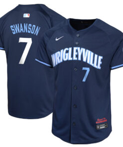 Dansby Swanson 7 Chicago Cubs City Connect Limited YOUTH Jersey - Navy