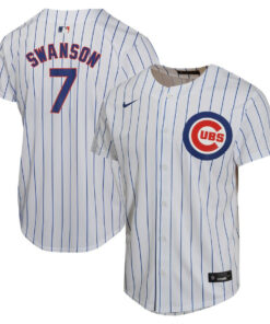 Dansby Swanson 7 Chicago Cubs Home Game Player YOUTH Jersey - White