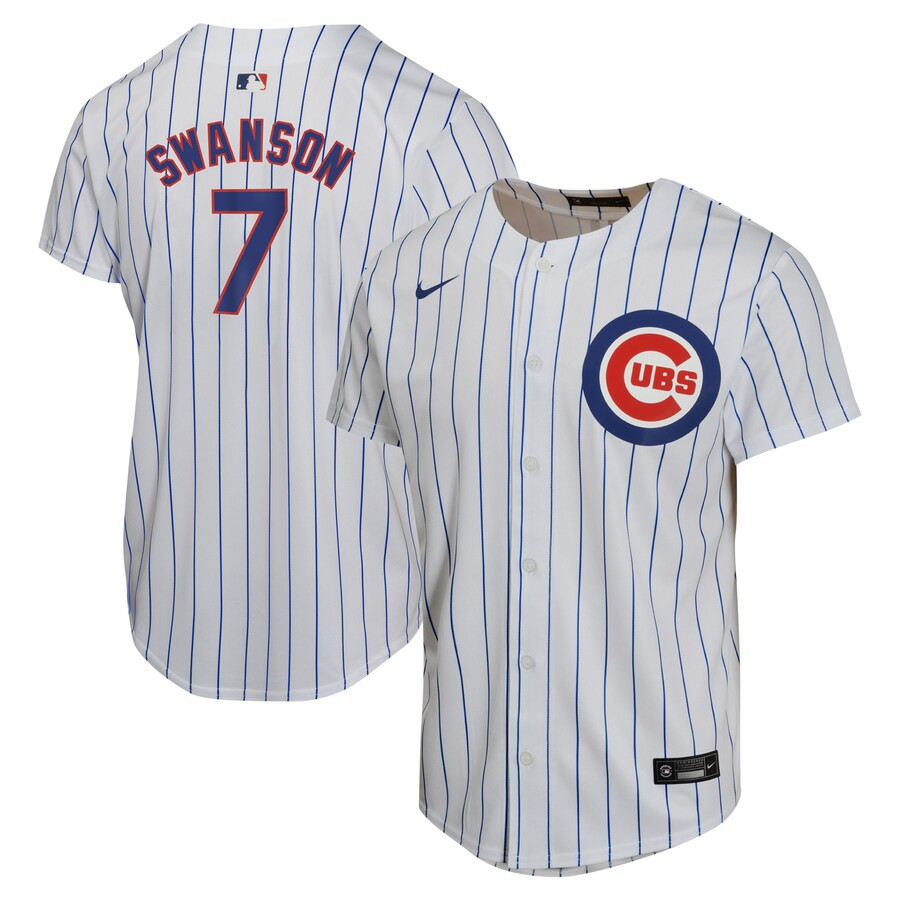 Dansby Swanson 7 Chicago Cubs Home Game Player YOUTH Jersey - White