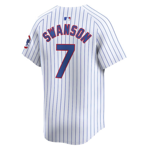 Dansby Swanson 7 Chicago Cubs Home Limited YOUTH Jersey - White - Image 3