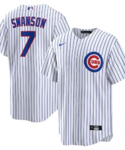 Dansby Swanson 7 Chicago Cubs Home Player Men Jersey - White/Royal