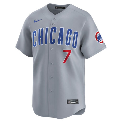 Dansby Swanson 7 Chicago Cubs Road Limited Men Jersey - Gray - Image 2