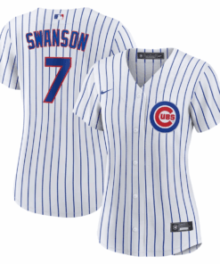 Dansby Swanson 7 Chicago Cubs Women Home Jersey - White