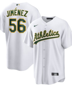 Dany JimÃ©nez 56 Oakland Athletics Home Men Jersey - White