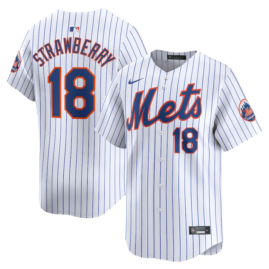 Darryl Strawberry 18 New York Mets Home Limited Player Men Jersey - White