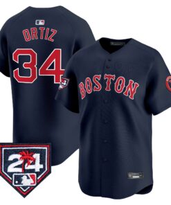 David Ortiz 34 Boston Red Sox 2024 Spring Training Men Jersey - Navy