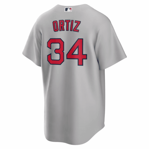 David Ortiz 34 Boston Red Sox Road Men Jersey - Gray - Image 2