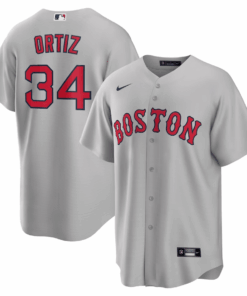 David Ortiz 34 Boston Red Sox Road Men Jersey - Gray