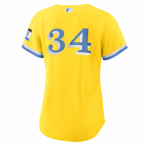 David Ortiz 34 Boston Red Sox Women's City Connect Jersey - Gold - Image 3
