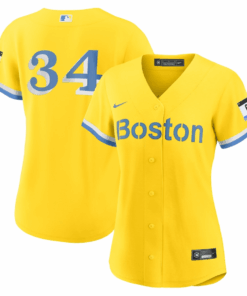 David Ortiz 34 Boston Red Sox Women's City Connect Jersey - Gold