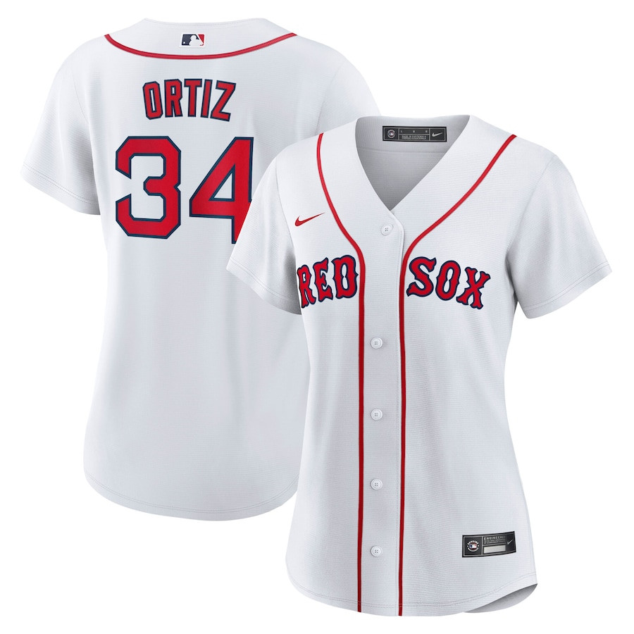 David Ortiz 34 Boston Red Sox Women's Player Jersey - White