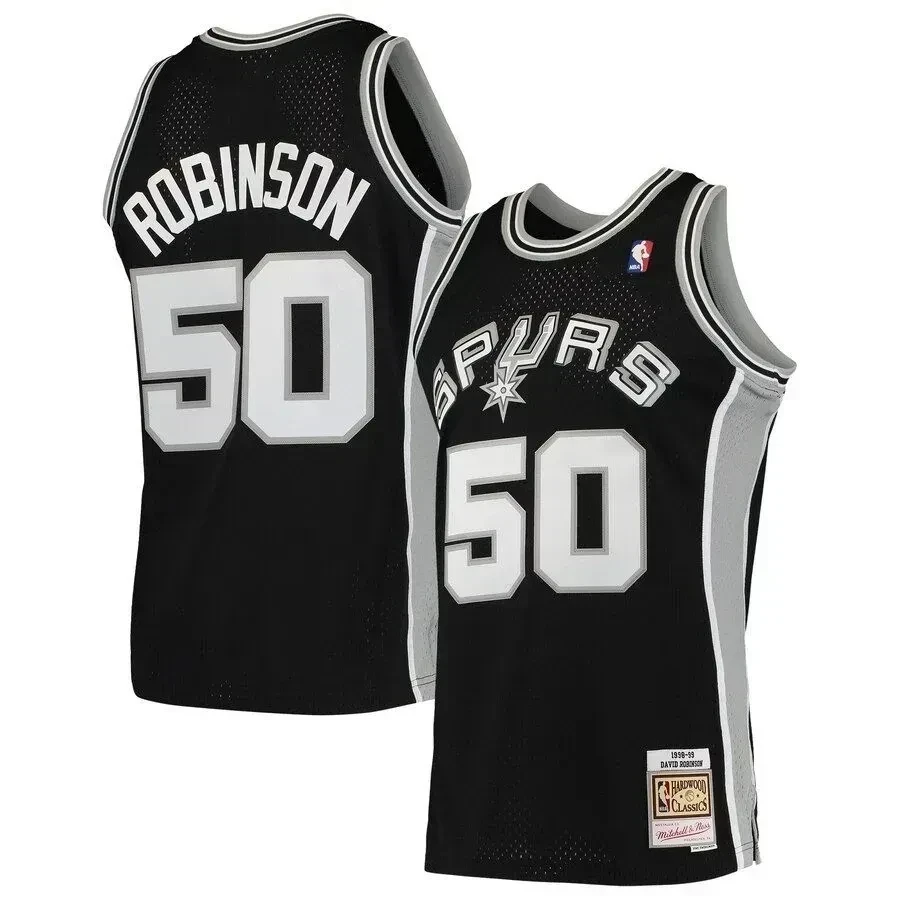 David Robinson San Antonio Spurs Mitchell & Ness Hardwood Classics 1998-99 Swingman Jersey - Black - JS666