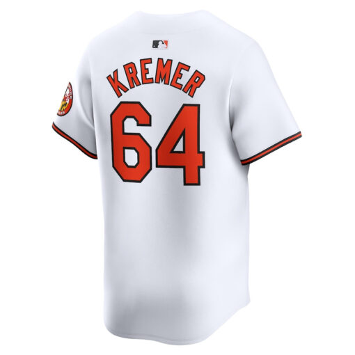 Dean Kremer 64 Baltimore Orioles Home Limited Men Jersey - White - Image 3