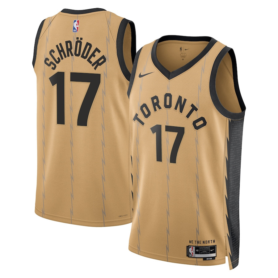 Dennis SchrÃ¶der 17 Toronto Raptors 2023/24 City Edition Swingman Jersey - Gold - JS531