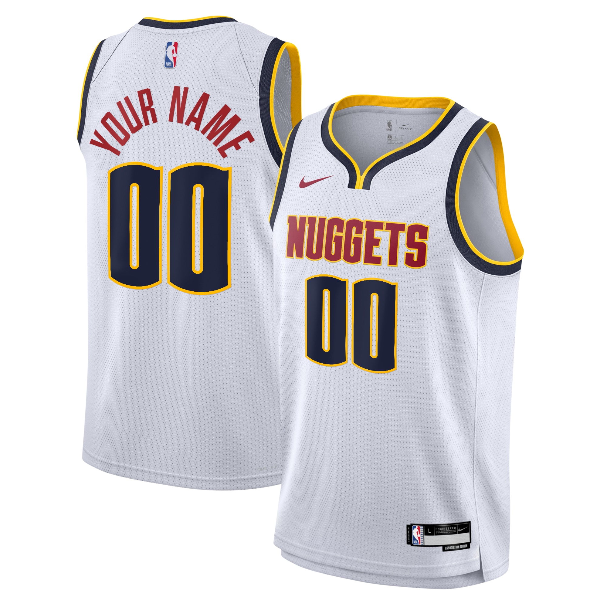 Denver Nuggets Association Swingman Jersey - Custom - Youth - JS805