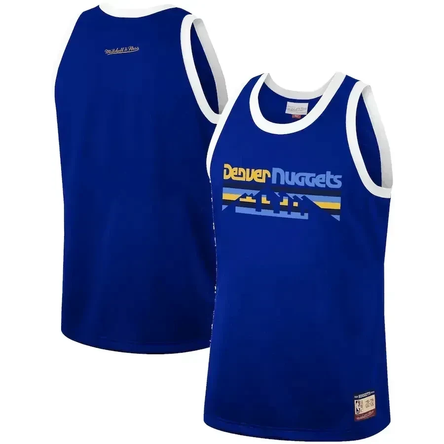 Denver Nuggets Mitchell & Ness Hardwood Classics Team Heritage Fashion Jersey - Royal - JS874