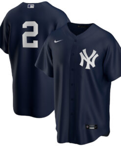 Derek Jeter 2 New York Yankees Alternate Men Jersey - Navy