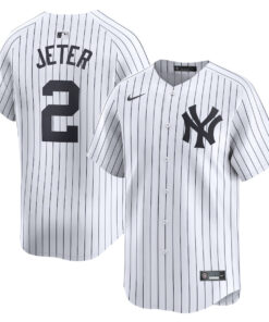 Derek Jeter 2 New York Yankees Home Limited YOUTH Jersey - White