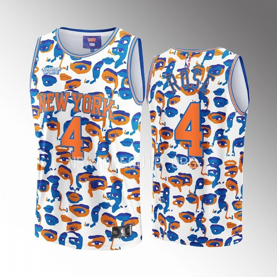 Derrick Rose 4 New York Knicks NBA & KidSuper Studios Unisex Hometown Jersey - JS600
