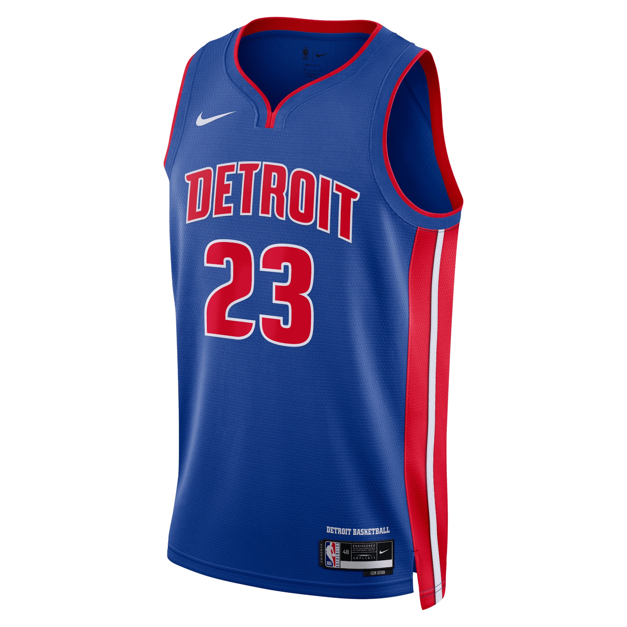 Detroit Pistons Icon Edition Swingman Jersey - Blue - Jaden Ivey - Youth - JS994