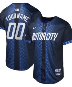 Detroit Tigers 2024 City Connect Limited Custom YOUTH Jersey - Navy
