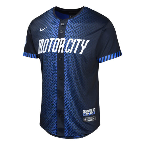 Detroit Tigers 2024 City Connect Limited Custom YOUTH Jersey - Navy - Image 2