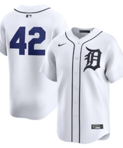Detroit Tigers 2024 Jackie Robinson Day Home Men Limited Jersey - White